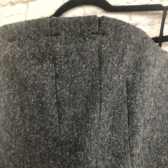 7 For All Mankind Gray Wool Strapless Mini Dress - Picture 5 of 8